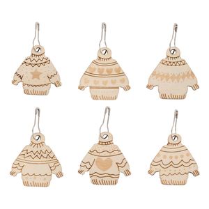 Wholesale Knitting Wooden Carved Stitch Clothes Socks Series Wood Chip Marker Buckle for <b>Sewing</b> and Diy Projects - Product Image 1