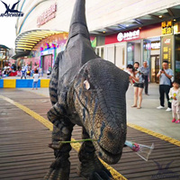 Costume de dinosaure Velociraptor grandeur nature de Zigong, costume de dinosaure animatronique personnalisé pour adulte, Raptor pour attraction dans les centres commerciaux