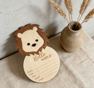 Tabla de hitos de madera para bebé, muy popular y en oferta, recuerdo del primer año para fotos y fiestas de recién nacidos - Product Image 1