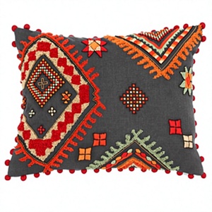 Wholesale Price Premium Quality Hand Embroidery Cushion <b>Cover</b> Use <b>For</b> Livingroom <b>Sofa</b> From Indian Exporter - Product Image 1