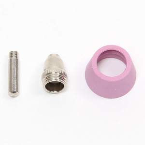 Juego de electrodos y boquillas de corte por plasma con cubierta protectora para acero inoxidable, 40, 55, 80, 70 piezas - Product Image 1