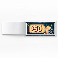 Cartes à gratter à ouverture rapide de haute qualité, personnalisables avec design gratuit, format rectangulaire long, à fenêtre unique, pour récompenses monétaire importantes