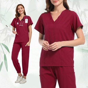 Nuevo Hospital médico Scrub trajes uniforme mujeres hombres Scrubs conjunto belleza TRABAJO ROPA enfermera accesorios traje de cirugía Dental - Product Image 3