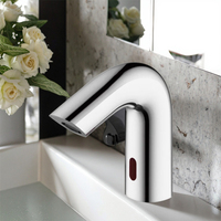 Robinet de lavabo monotrou à capteur automatique HY-180A robinet d'eau monté sur le pont chromé sans contact