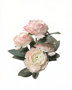 Bouquet di Fiori Artificiali in Seta Rosa Realistici Fatti a Mano Stile Classico per Decorazioni Casa e Matrimonio - Product Image 1