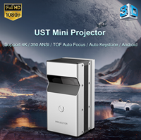 Touyinger UST01 Smart Android WiFi proyector portátil UST DLP FHD 1080P 4K Video Mini Focus Beam láser incorporado para exteriores