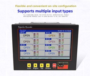 Enregistreur de température numérique couleur sans papier universel personnalisable Multi-Channel PT100 + Thermocouple OEM Plastique USB LED - Product Image 2