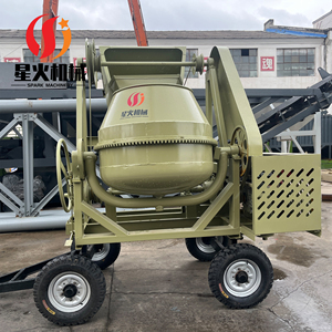 Mezcladora de Concreto de Diseño Compacto con Motor de Gasolina, Guincho y Elevador, Montaje Rápido, Tolva <span class=keywords><strong>Desmontable</strong></span> Portátil - Product Image 1