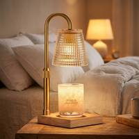 Chauffe-bougie électrique en laiton pour aromathérapie, lampe chauffe-cire de luxe pour la maison