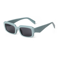 Lunettes de soleil unisexes de luxe, design classique, montures rectangulaires noires, petites, verres PC anti-UV et anti-radiation