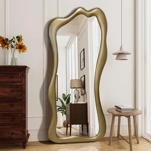 Miroir de maquillage esthétique Design Nordic Art Noir Debout Miroir Debout Blanc Cool Espelho Decorativo Maison Accessoires - Product Image 4