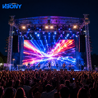 Écran LED de location P3.91 à installation rapide 500x500mm avec armoire en aluminium moulé sous pression à verrouillage rapide pour concerts, événements, mariages et spectacles