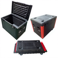 Kkmark Factory Outlet Noir Rouge Pe Plastique Léger Amovible Ignifuge Étanche Utilitaire Trunk Cable HDPE Flight Case