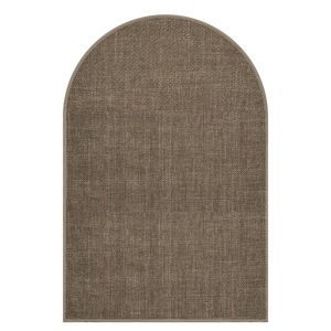 Tapete Ovalado Premium de Imitación Lino para Silla, Antideslizante, Protección para Suelo de Oficina y Escritorio, para Sillas Giratorias de Computadora, Color Beige Sólido - Product Image 3