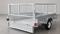 Remorque utilitaire à essieu simple certifiée NHTSA DOT CE, galvanisée à chaud, avec cage en treillis amovible