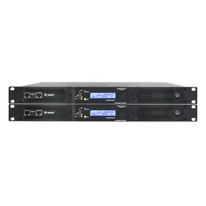 Amplifier Digital untuk Dsp, penguat daya Subwoofer Audio 2 saluran daya tinggi dengan fungsi yang dapat disesuaikan kelas D 1U profesional