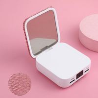 Vendedor caliente 20000mAh Batería portátil Cargador móvil Mini Lady Power Bank con espejo de maquillaje y cables