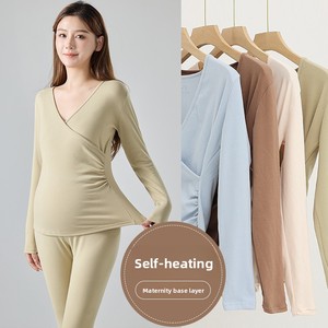 Venta al por Mayor/OEM de Fábrica: Conjunto de Ropa Interior Térmica para Mujeres Embarazadas, Ropa de Maternidad de Calidad para Posparto y <span class=keywords><strong>Lactancia</strong></span>, Pijamas de <span class=keywords><strong>Lactancia</strong></span> - Product Image 1
