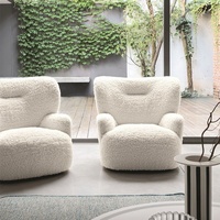 Fauteuil de relaxation nordique à dossier haut, chaise individuelle d'intérieur en tissu pour salon, négociation, design artistique moderne motif tigre
