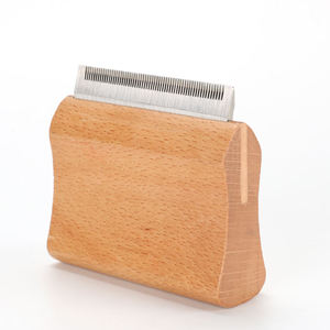 Factory Customized Wooden Handle Stainless Steel <b>Pet</b> Cat Dog Hair Removal Massage Comb Dog Grooming <b>Brush</b> - Product Image 6