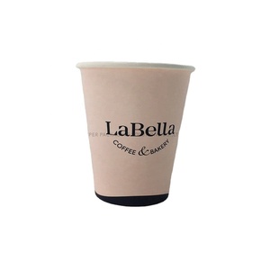 Gobelets à café en papier à double paroi jetables, écologiques, de qualité alimentaire, avec logo personnalisé LB <span class=keywords><strong>LaBella</strong></span>, rose clair - Product Image 3