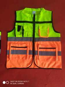 Chaqueta reflectante con múltiples bolsillos, ropa antiluz de seguridad para el tráfico - Product Image 6