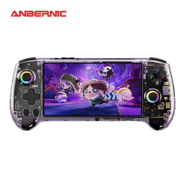 Original ANBERNIC RG557 Handheld Game Console Android 14 System Dimenstiy 8300 CPU RGB Joystick Game Player