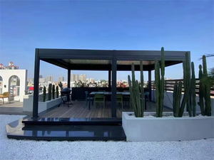 Pergola in Alluminio Moderna con Lamelle Motorizzate, Gazebo Resistente alla Pioggia per Giardino e Cortile - Product Image 3
