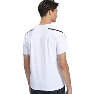 เสื้อยืดคอกลมทรงสลิมฟิต ยูนิเซ็กซ์ ผ้าฝ้าย 100% สำหรับเล่นกีฬา  ไม่มีลาย สกรีนโลโก้ได้ด้านหน้า เหมาะสำหรับวิ่งในฤดูร้อน น้ำหนักเบา ระบายอากาศได้ดี แขนสั้น - Product Image 2