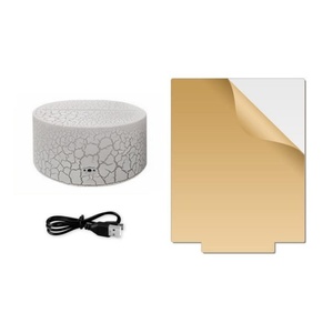 LED مصباح قواعد ل 3D Led ليلة ضوء ABS الاكريليك الأسود 3D LED مصباح ليلة ضوء اللمس قاعدة مع كابل يو اس بي و التحكم عن بعد - Product Image 1