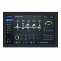 PC Industrial Todo en Uno Sin Ventilador de 10, 15, 17, 19 Pulgadas, N5095, Core I3, I5, I7, IP65, Resistente al Agua, Pantalla Táctil Capacitiva Integrada