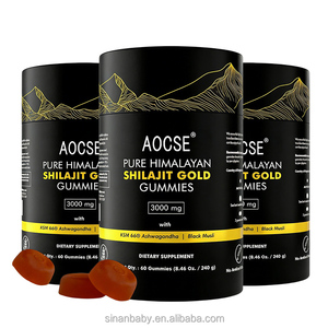 Compléments alimentaires en vitamines et protéines pour le corps, à marque privée, biologiques, à base d'extrait de résine de Shilajit, sous forme de gommes - Product Image 1