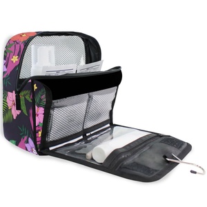 Trending Products 2025 New Arrivals Hawaiian Tropical Flower Durable Hanging Organizer Cosmetic Makeup <b>Storage</b> <b>Toiletry</b> Bag - Product Image 6