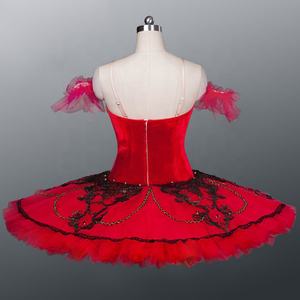 Corsage rouge Coppelia Costume de ballet professionnel <span class=keywords><strong>Paris</strong></span> Flamme Variation Compétition Performance Paquita Tutu - Product Image 5