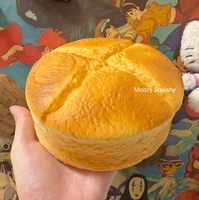 Moozy Simulation réaliste de pain ananas, jouet anti-stress ultra doux à remontée lente en TPR, en forme de produit de boulangerie, cadeau et ornement