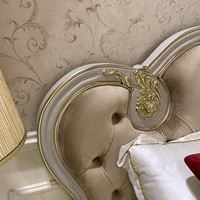 Lit en tissu français pour chambre principale, ensemble de lit double de style européen, lit en bois massif de 1,5 m, adapté aux chambres de villas de luxe