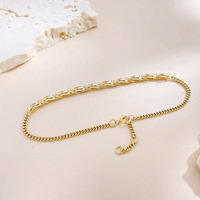 Bracciale Minimalista in Oro Giallo 18K con Diamanti Sintetici Taglio Marquise, Regolabile, Gioielleria Fine da Designer per Donne