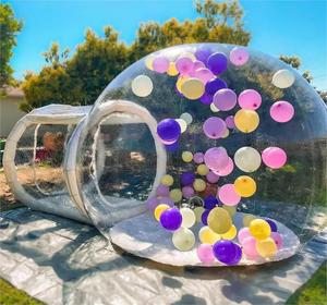 Popular 3 metros 4 metros <span class=keywords><strong>de</strong></span> diámetro transparente globo cúpula tienda hermética burbuja tienda <span class=keywords><strong>casa</strong></span> inflable burbuja tienda para <span class=keywords><strong>alquiler</strong></span> - Product Image 5