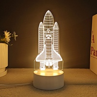 Veilleuse LED 3D Avion USB, Lampe d'ambiance décorative pour chambre, Cadeau pour enfants, en ABS, ambiance chaleureuse, Remise usine