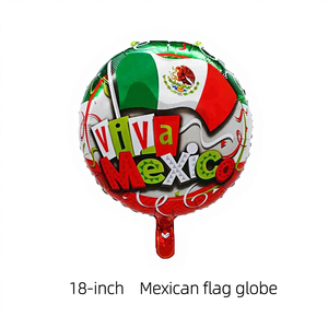 Accessoires de décoration pour fête sur le thème de Viva Mexico, ballons colorés auto-gonflables, drapeau en forme de taco, chapeau en forme de bolso, 5 ballons en feuille d'aluminium - Product Image 3