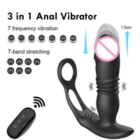 Contrôleur APP 2 Anneaux Rechargeable USB 10 Vitesses Télécommande Vibrateur Point G Propulseur Prostate Massager Anal