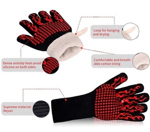 Gants en silicone personnalisés pour barbecue, résistants au feu, ignifuges, isolants thermiques, écologiques, lavables au lave-vaisselle - Product Image 6