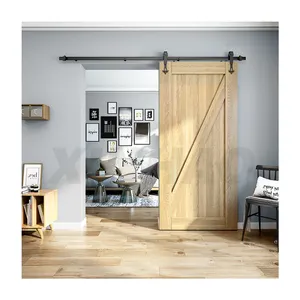 Cánh hình dạng nhiệm vụ nặng nề trượt Bypass cho Barn Door phần cứng kit trang trí cửa phần cứng cho nội thất cửa