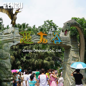 Dinosaures De La Fiber De Verre Entrée Au <span class=keywords><strong>Parc</strong></span> - Product Image 3