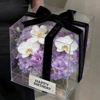 Boîte Cadeau en Acrylique Transparent Poli, Conception OEM d'Usine, Petite Boîte de Présentation en Acrylique pour Cadeaux de Fêtes