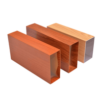 Plafond en aluminium extrudé sur mesure, profil moderne, tube carré, ignifuge, insonorisé, résistant à l'humidité, classe de performance incendie 1