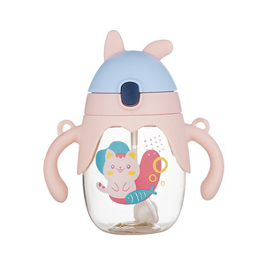 Gobelet à bec pour bébé avec poignées, design de dessin animé, sans BPA, en matériau PP, pour enfants de 1 à 2 ans, pour boire de l'eau ou du lait - Product Image 5