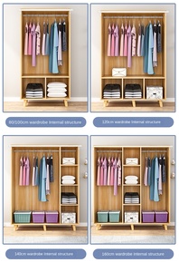 <span class=keywords><strong>Armoire</strong></span> à vêtements en tissu simple et économique pour chambre à louer - Product Image 6