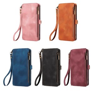 PU cuero Flip Wallet cremallera ranura para tarjeta diseño fundas de teléfono móvil para iPhone 17 16 15 Plus 14 Pro 12 <span class=keywords><strong>13</strong></span> <span class=keywords><strong>Mini</strong></span> nueva Funda de cuero - Product Image 1