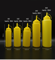 Botol Dispenser Saus Krim Asam Sirup Isi Ulang Desain Kedap Udara Lepas Pasang dengan Katup Besar 3 Warna